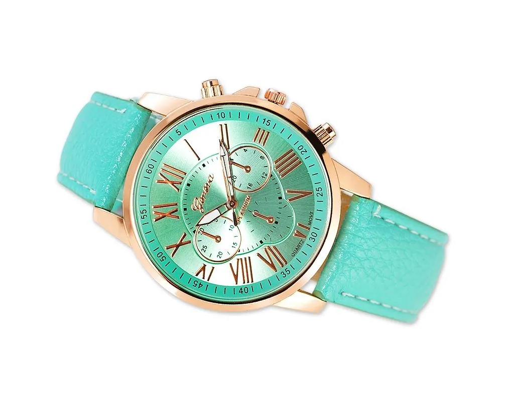 10 Pcs Geneva Colorful Silicone Quartz Analog Unisex Sport Wrist Watch