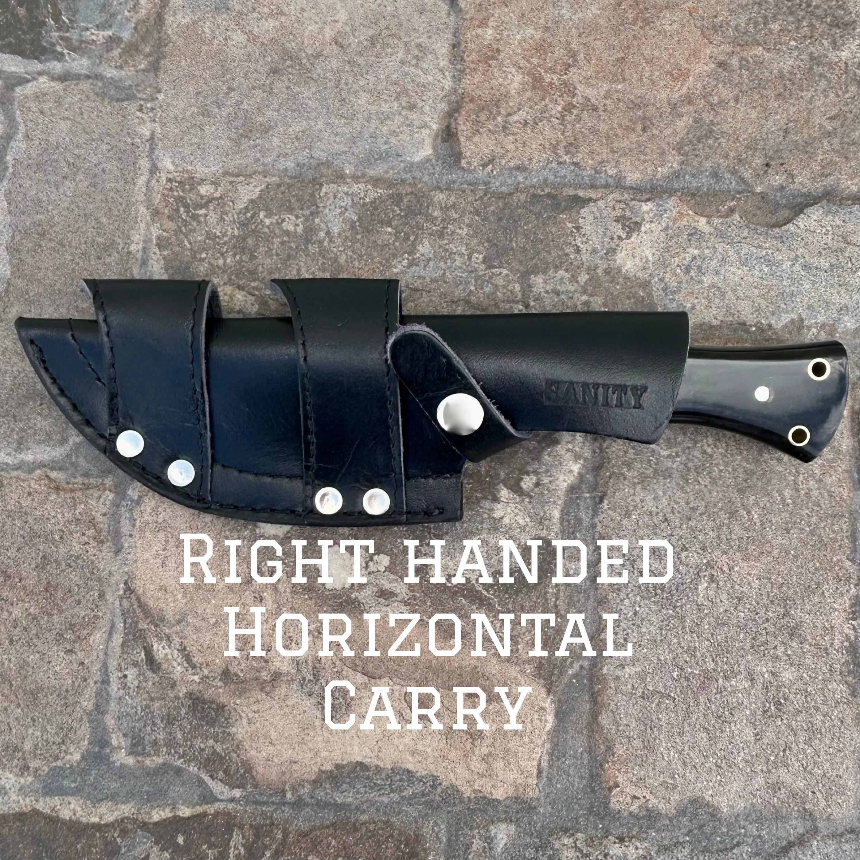 10” Rough Rider Series - Buffalo Horn - D2 Steel - Horizontal & Vertical Carry - P007