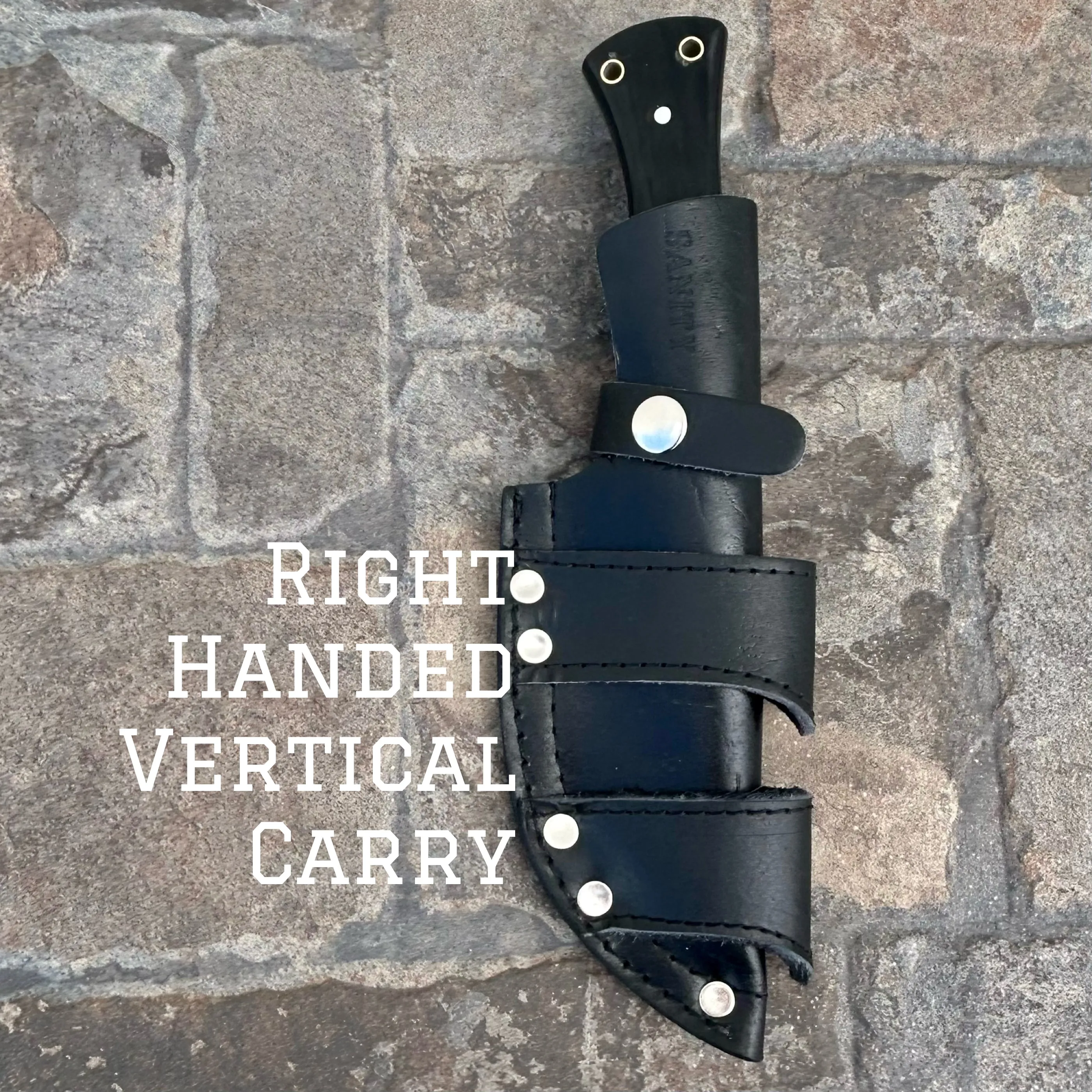 10” Rough Rider Series - Buffalo Horn - D2 Steel - Horizontal & Vertical Carry - P007