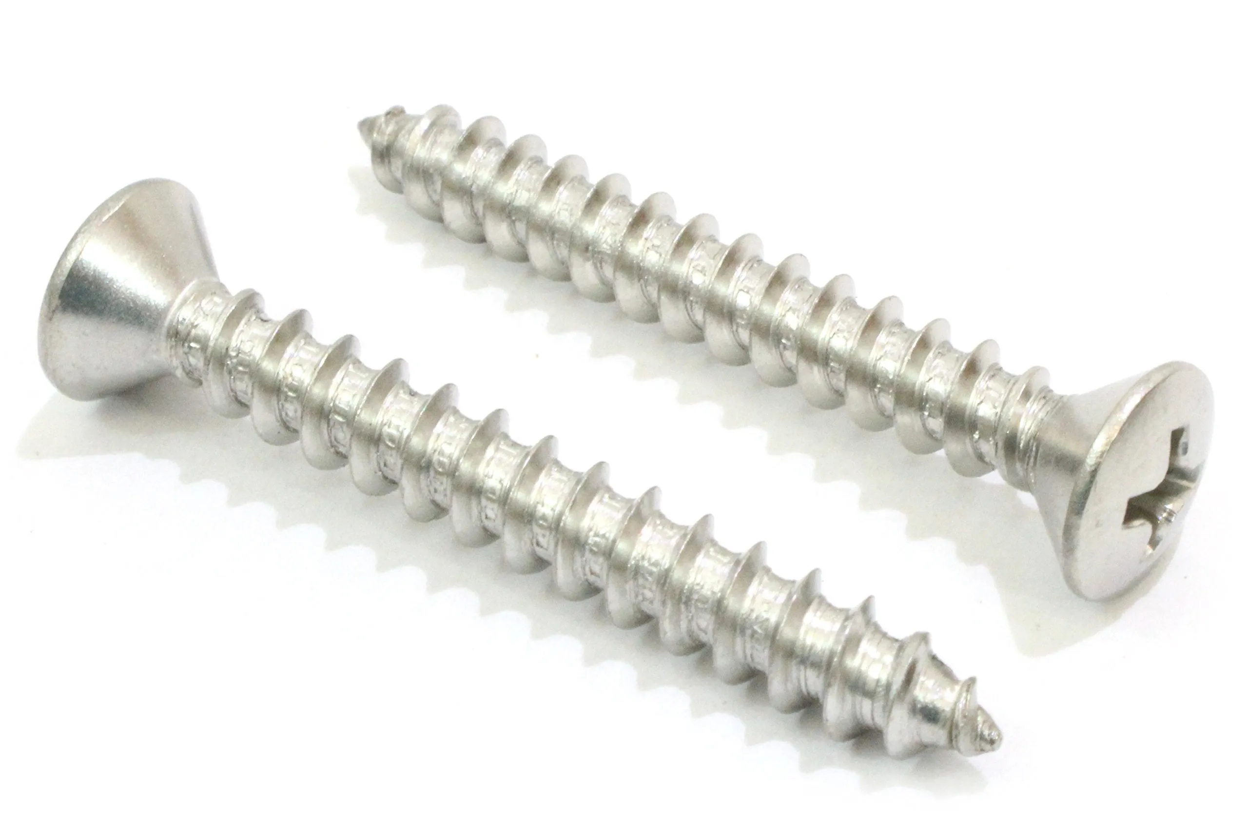 10 X 7/8" Stainless Oval Head Phillips Wood Screw (100pc) 18-8 (304) Stainless Steel