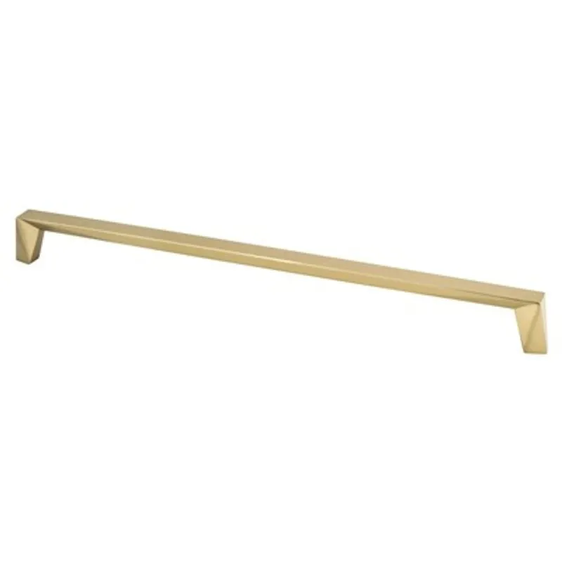 13.06" Contemporary Angular Straight Pull in Modern Brushed Gold from Swagger Collection