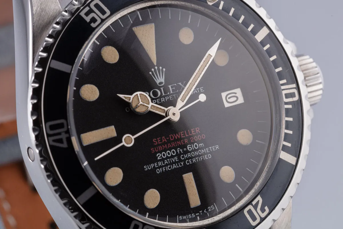 1972 Vintage Rolex Double Red Sea-Dweller 1665 Mark IV Dial