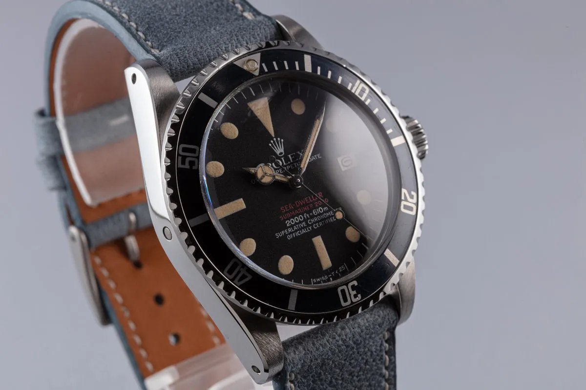 1972 Vintage Rolex Double Red Sea-Dweller 1665 Mark IV Dial