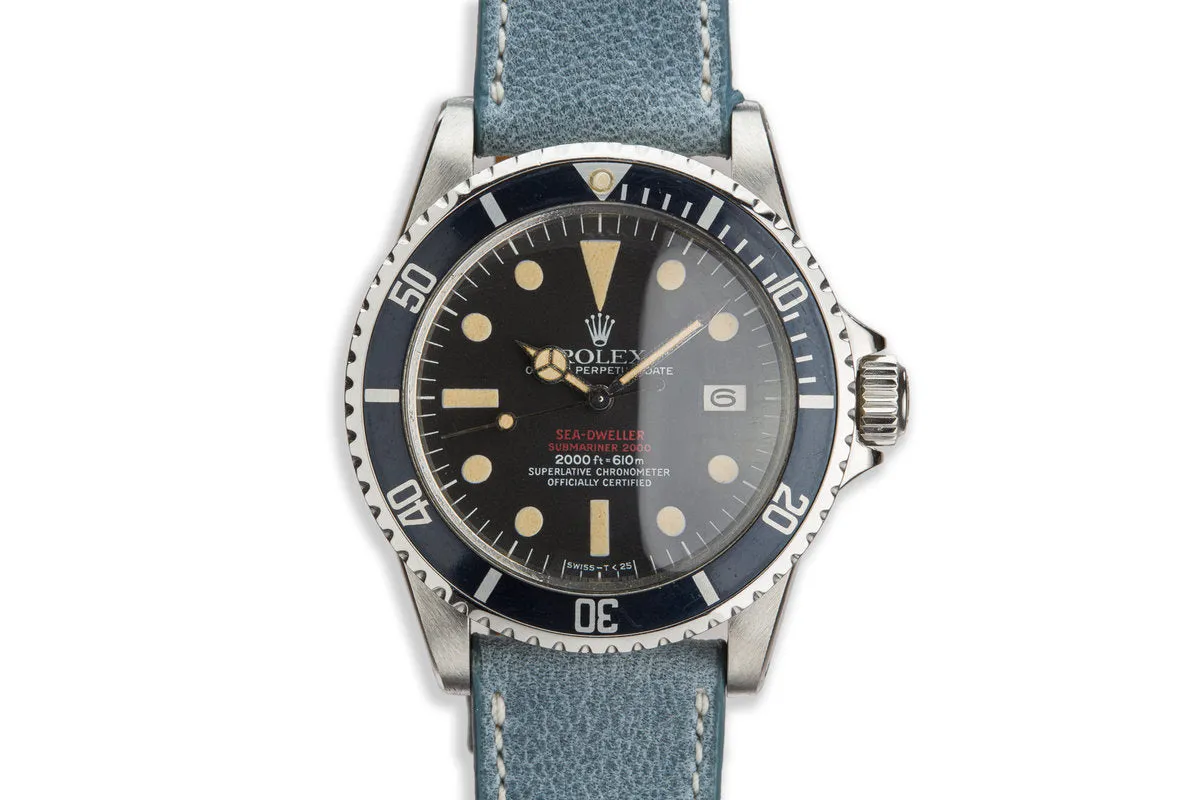 1972 Vintage Rolex Double Red Sea-Dweller 1665 Mark IV Dial