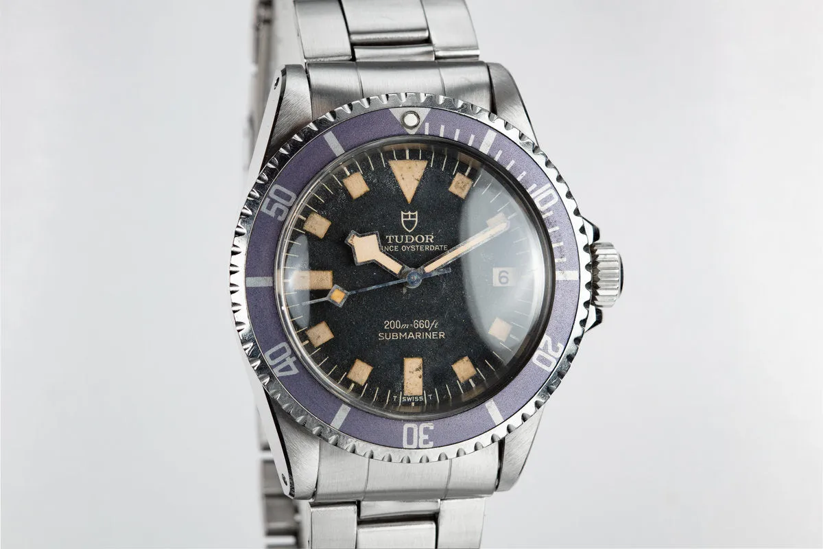 1974 Tudor Snowflake Submariner 9411/0  "Stone" Dial with Lavender Bezel Insert