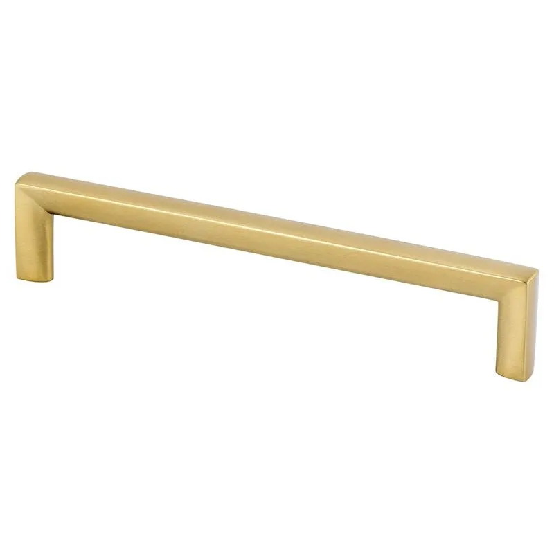 6.69" Contemporary Square Pull in Modern Brushed Gold from Metro Collection