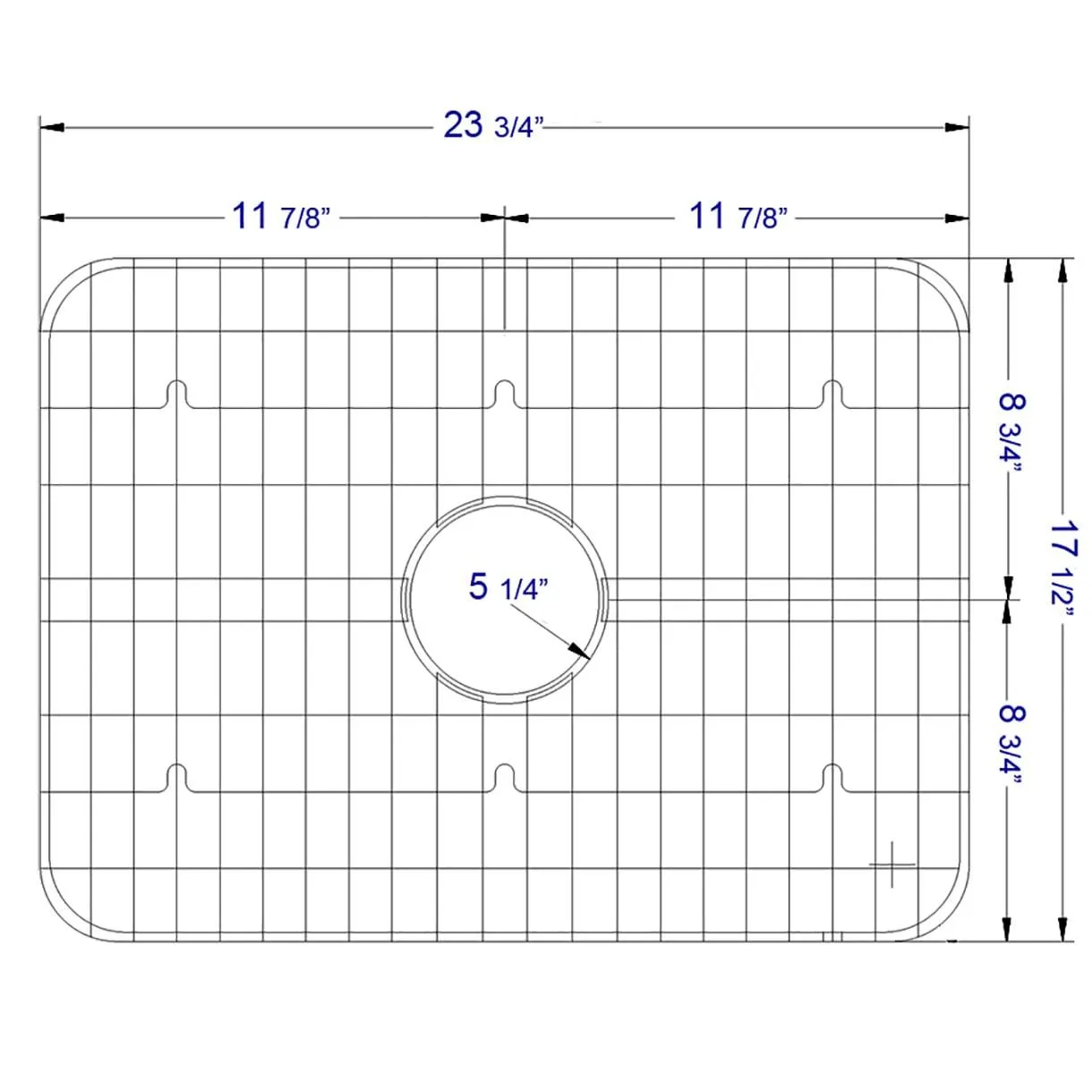 ALFI Brand GR505 Solid Stainless Steel Kitchen Sink Grid