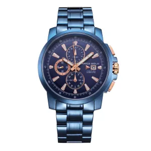 ARIES GOLD INSPIRE CONTENDER BLUE STAINLESS STEEL G 7301 BU-BURG MEN'S WATCH