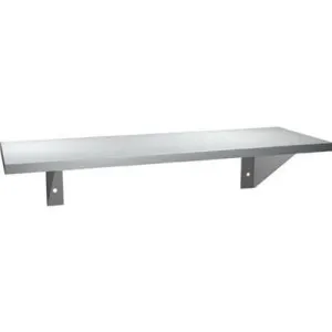 ASI 0692-836 Commercial Shelf w/ Backsplash, 8" D x 36" L, Stainless Steel w/ Satin Finish