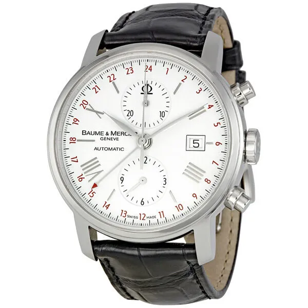 Baume and Mercier Classima Executives White Dial Chronograph Men's Watch 08851