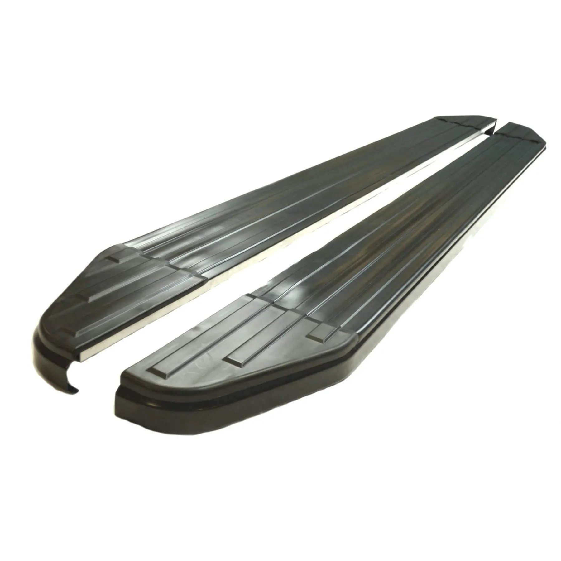 Black Raptor Side Steps Running Boards for Isuzu D-Max Double Cab 2021 