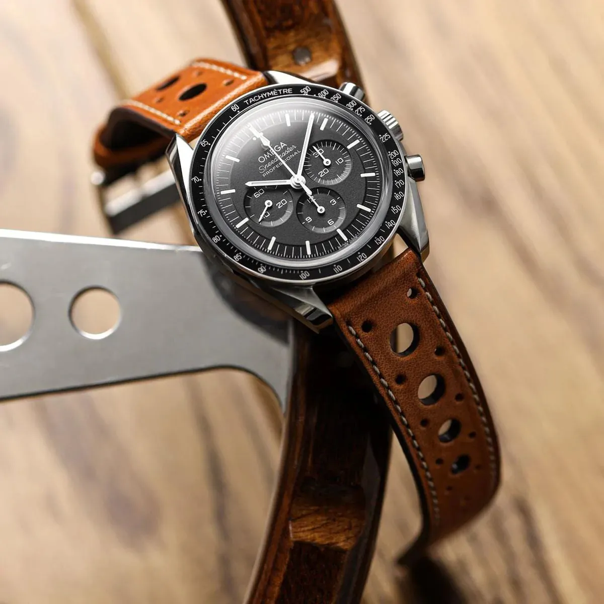 Boutsen Cavallo Racing Handmade Leather Watch Strap - Cognac