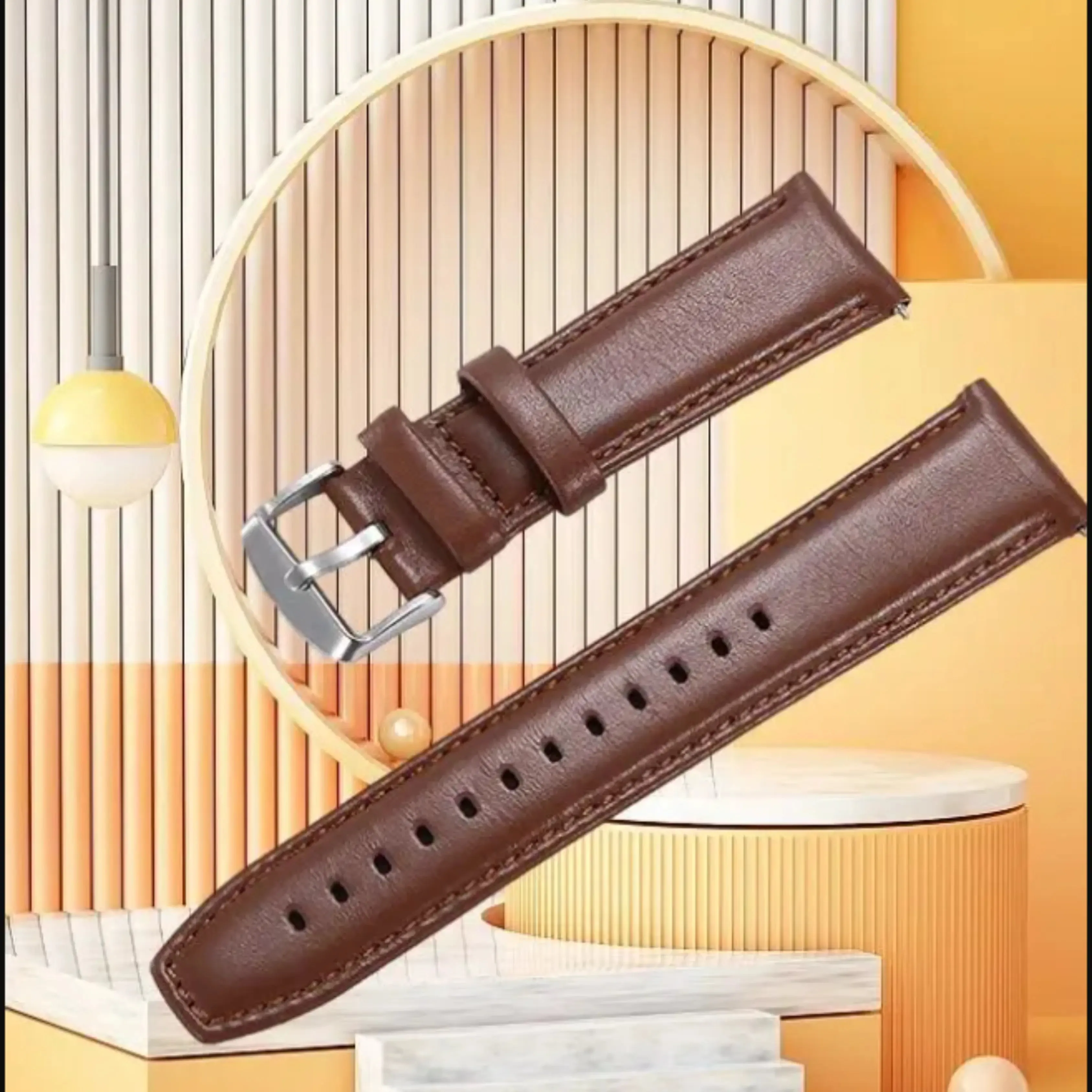 Brown Leather Watch Band