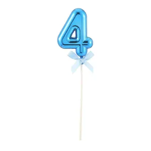 Cake Topper Number '4' - Blue