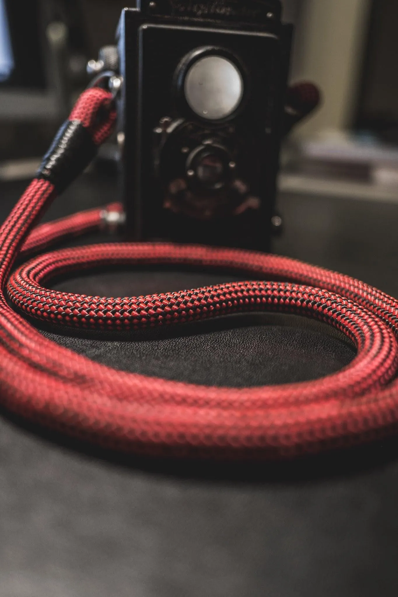 Checkered Black/Red Acrylic Camera Strap