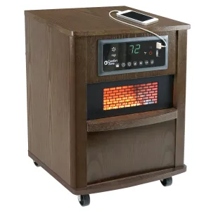 Comfort Zone Infrared Heater With Built-In USB Charging Ports and Remote Control in Multiple Finishes