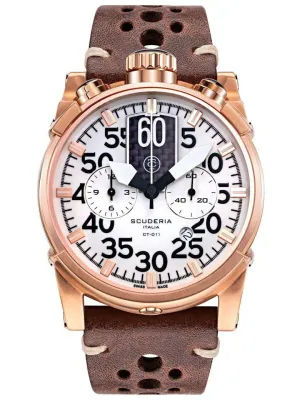 CT Scuderia BULLET HEAD SATURNO Swiss Made Rose Gold Mens Watch CWEG00519