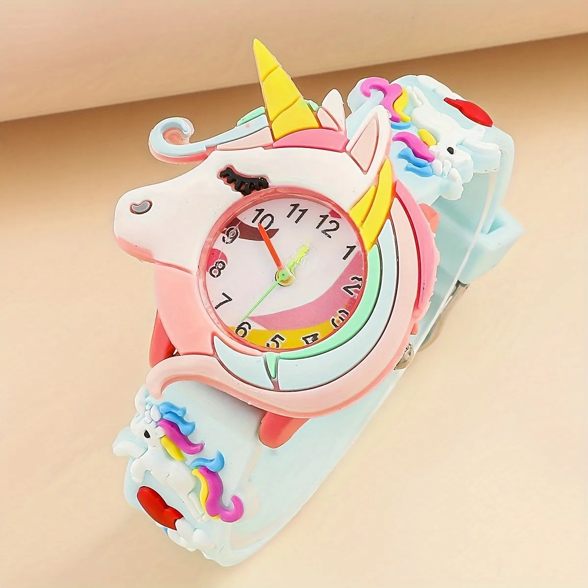 Cute Unicorn Quartz Watch Stylish Silicone Wristwatch for Kids