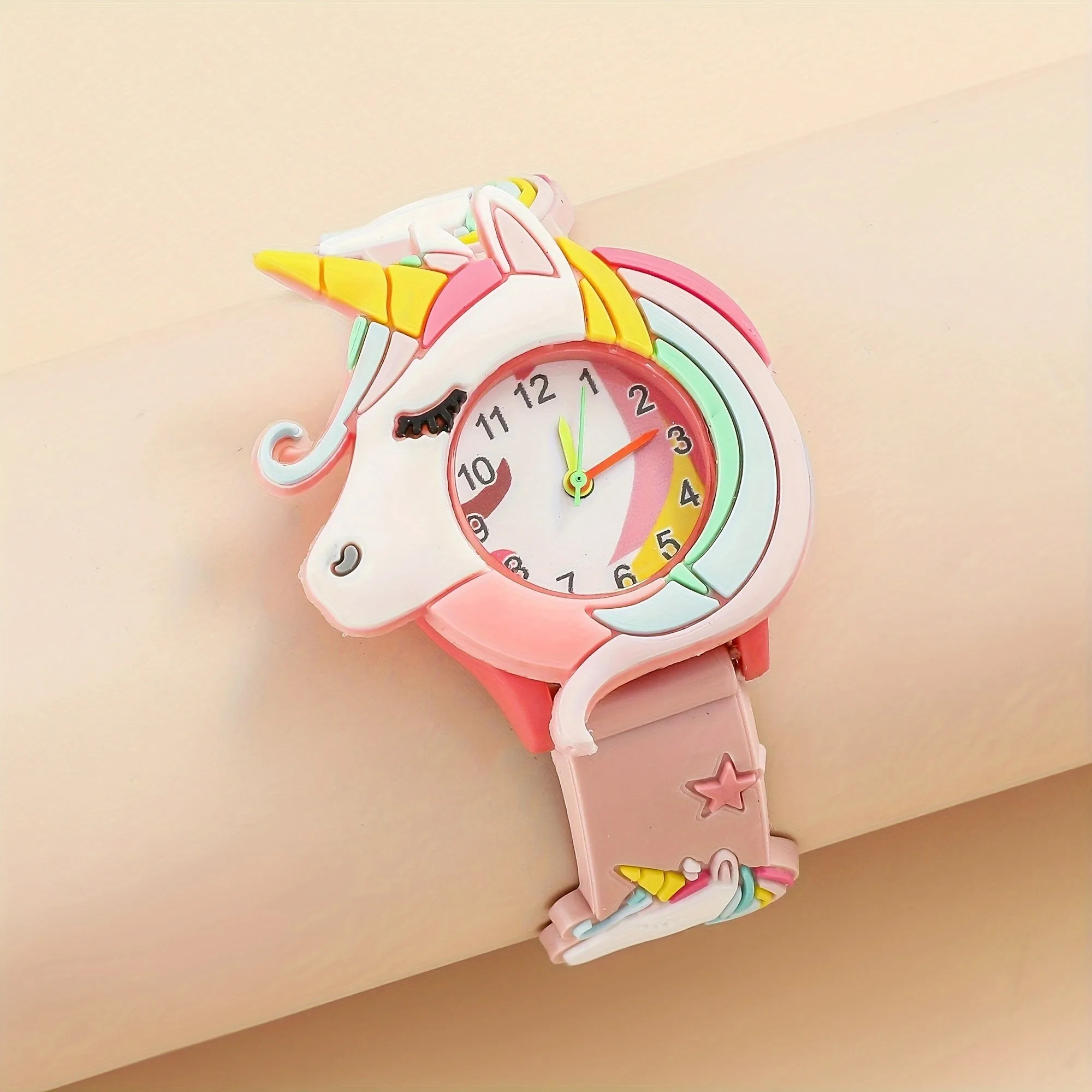 Cute Unicorn Quartz Watch Stylish Silicone Wristwatch for Kids