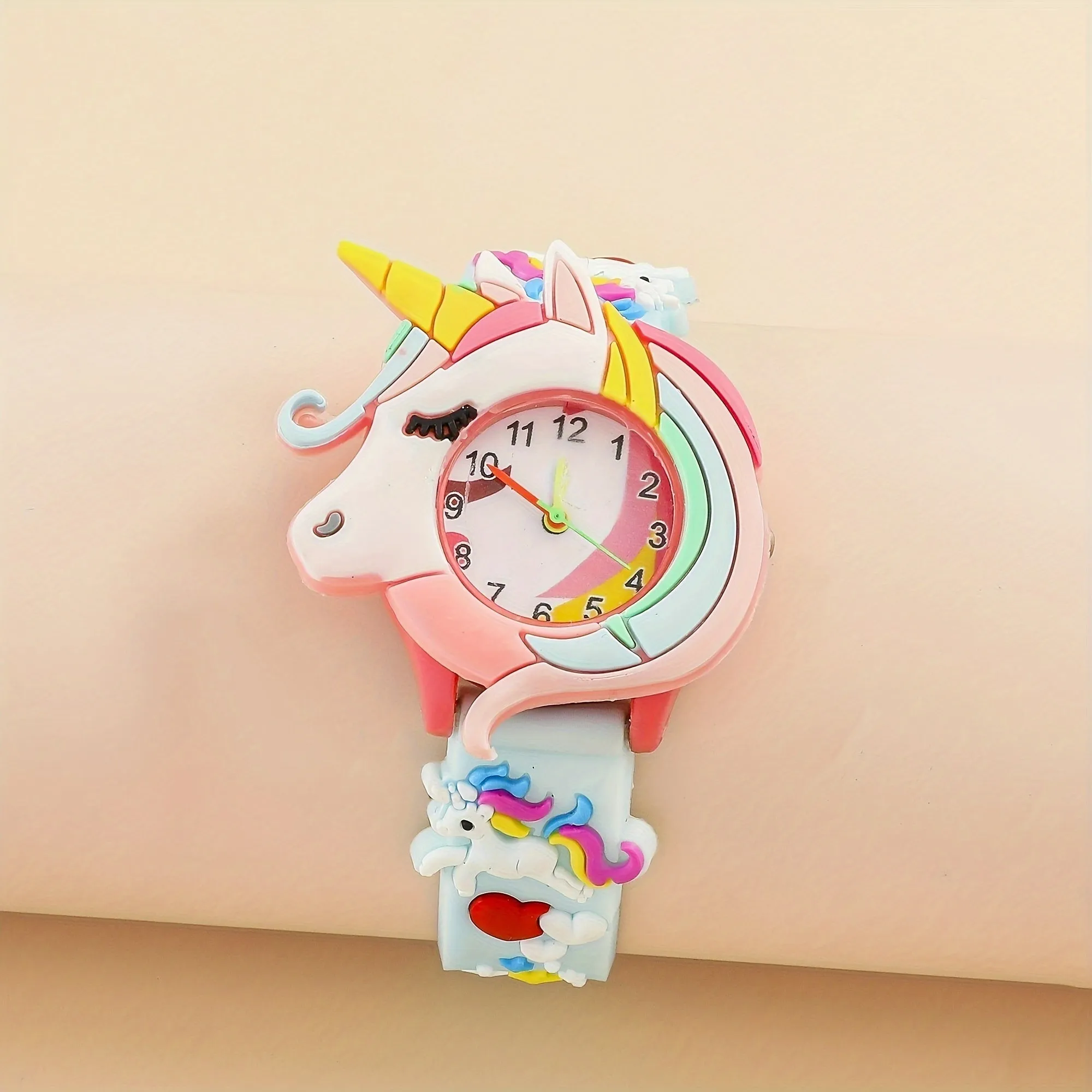 Cute Unicorn Quartz Watch Stylish Silicone Wristwatch for Kids