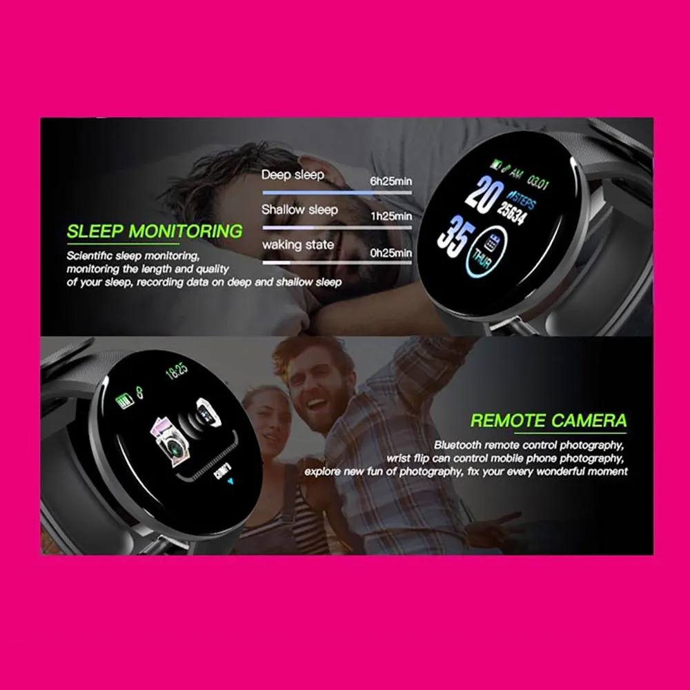 D18 Smart Fitness Watch with *** 1 x FREE STRAP ***