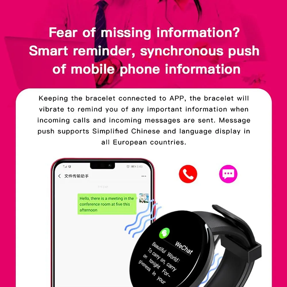 D18 Smart Fitness Watch with *** 1 x FREE STRAP ***