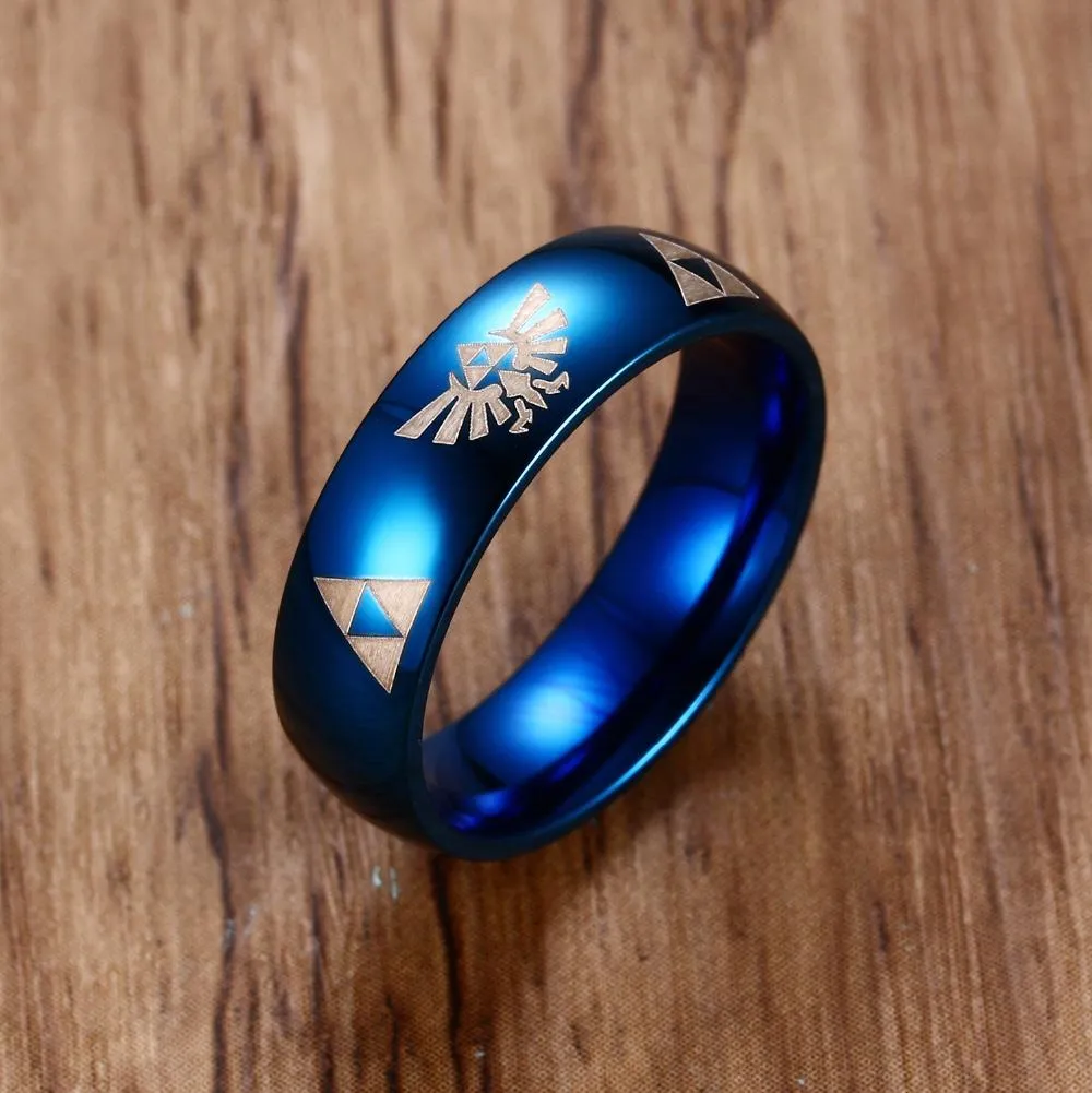 Deep Polished Legend of Zelda Steel Ring