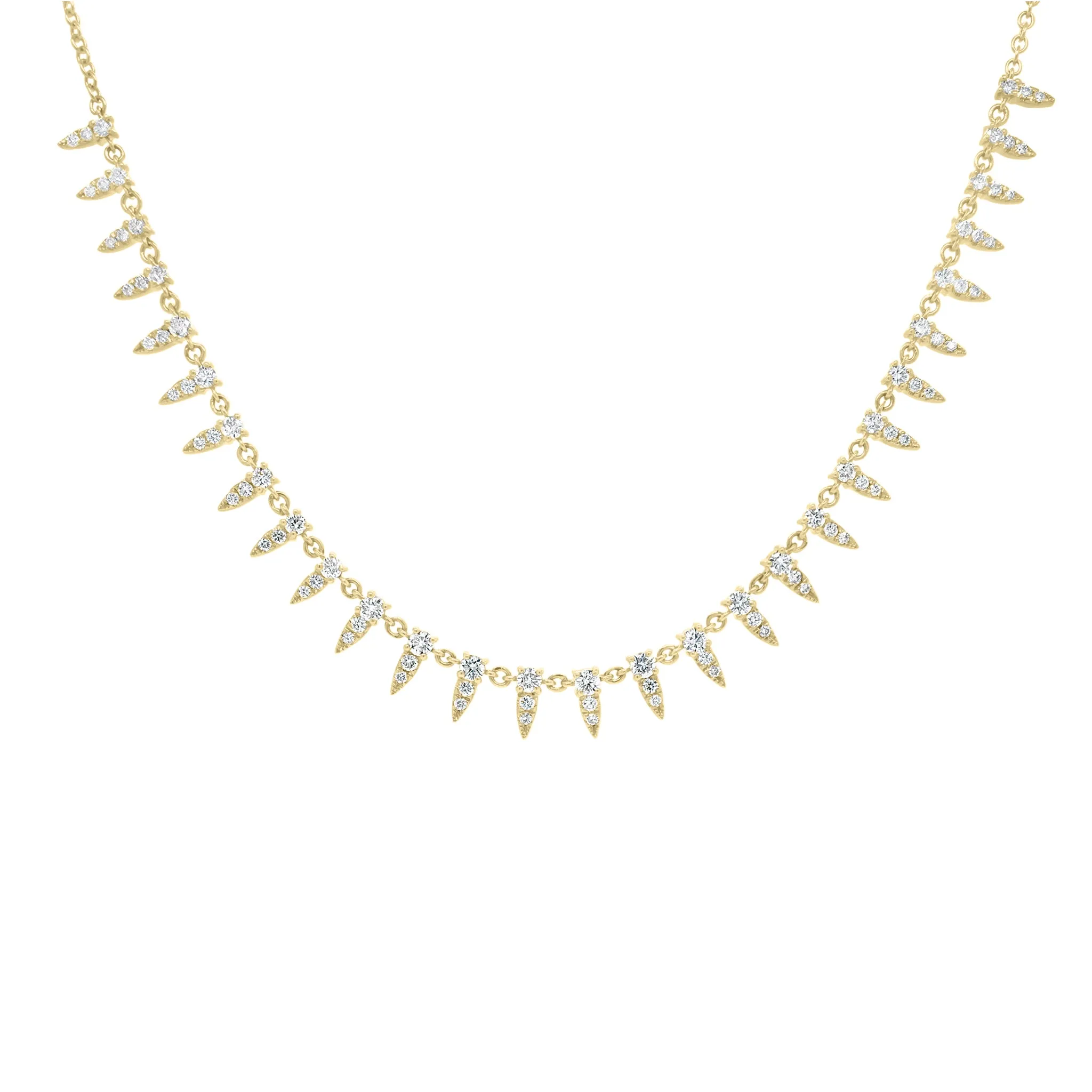 Diamond Dainty Spike Necklace