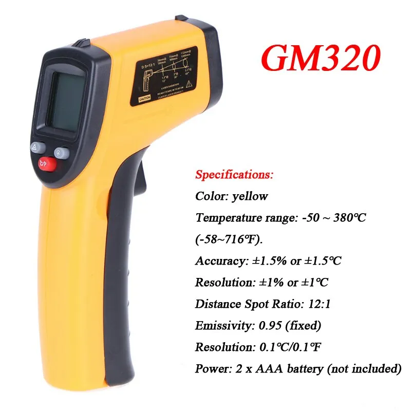 Digital Infrared Forehead Thermometer LCD Display