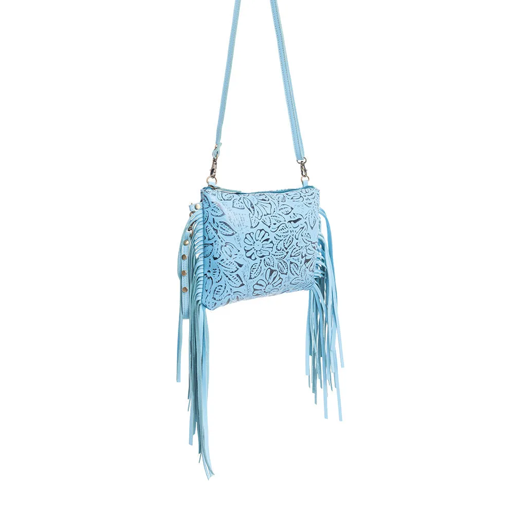 Fennington Leather Bag in Sky Blue