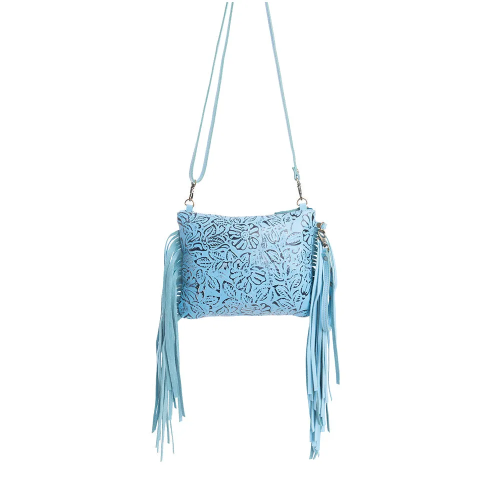 Fennington Leather Bag in Sky Blue