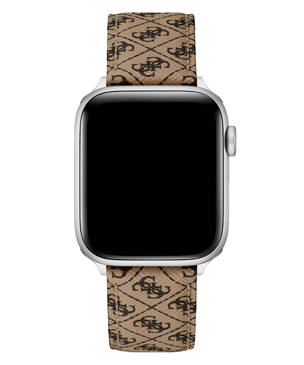 GUESS Logo Leather Band for Apple 42-44 mm Watch