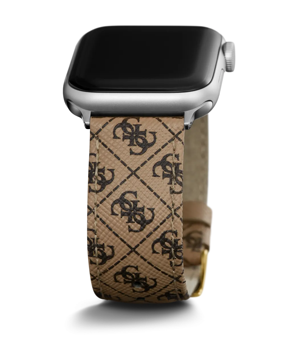 GUESS Logo Leather Band for Apple 42-44 mm Watch