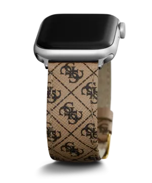 GUESS Logo Leather Band for Apple 42-44 mm Watch