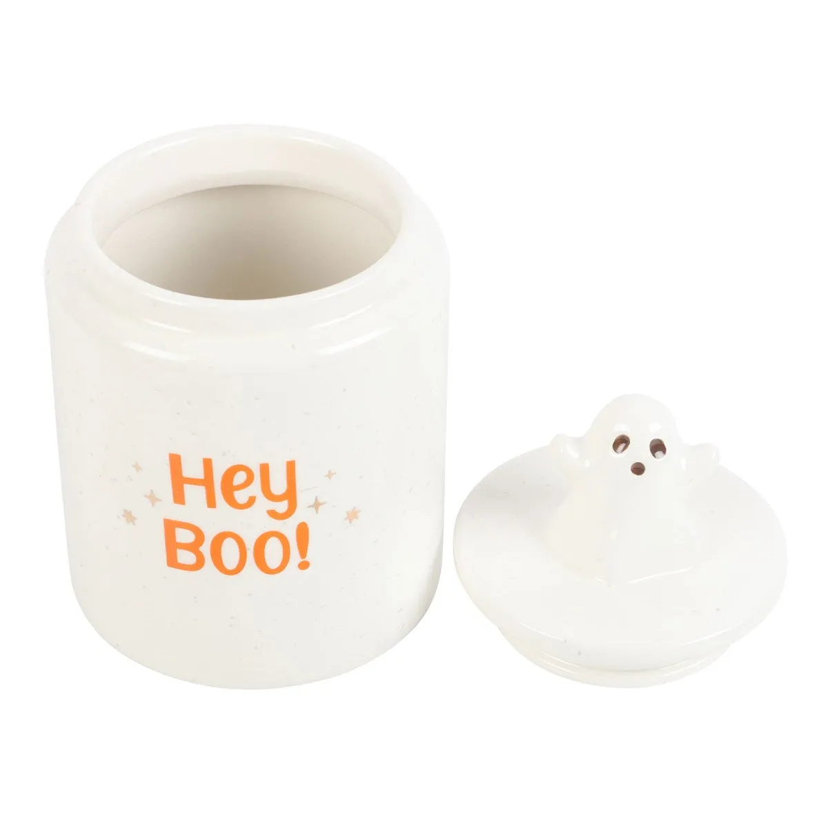 Hey Boo Ghost Ceramic Storage Jar