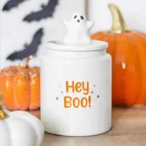 Hey Boo Ghost Ceramic Storage Jar