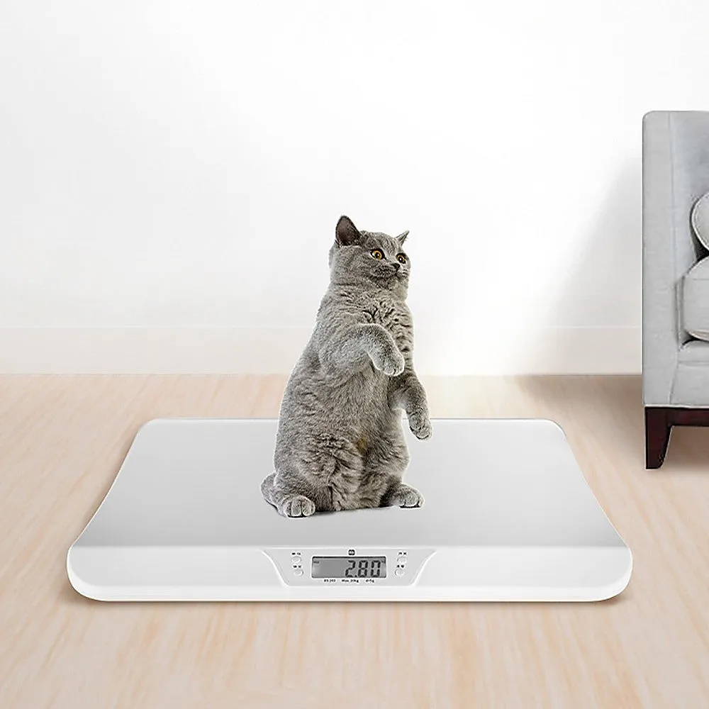 High-Precision Digital Baby Pet Scale, 20kg Capacity, White