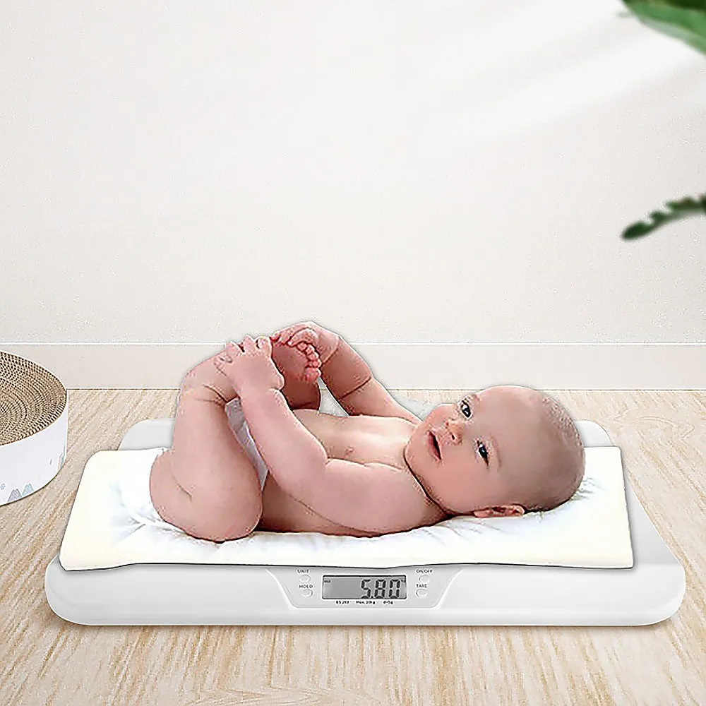 High-Precision Digital Baby Pet Scale, 20kg Capacity, White