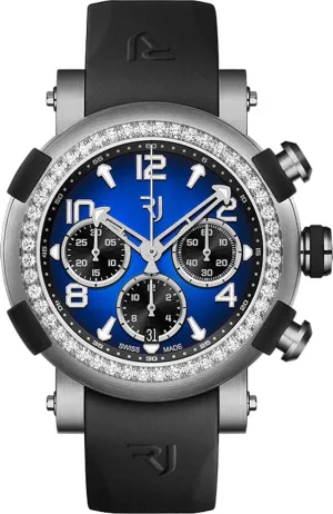 JR Watches ARRAW Marine Titanium Blue Diamonds 45mm