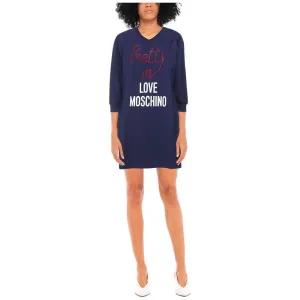 Love Moschino Blue Cotton Women Dress