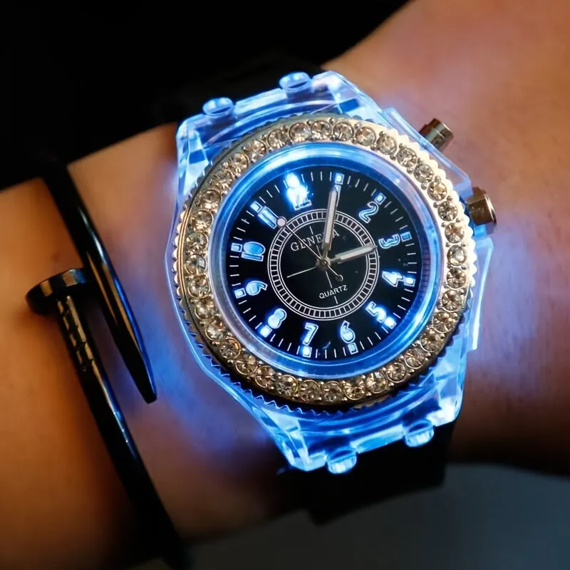 Luminous Quartz Ladies Watch Stylish Sporty and Transparent