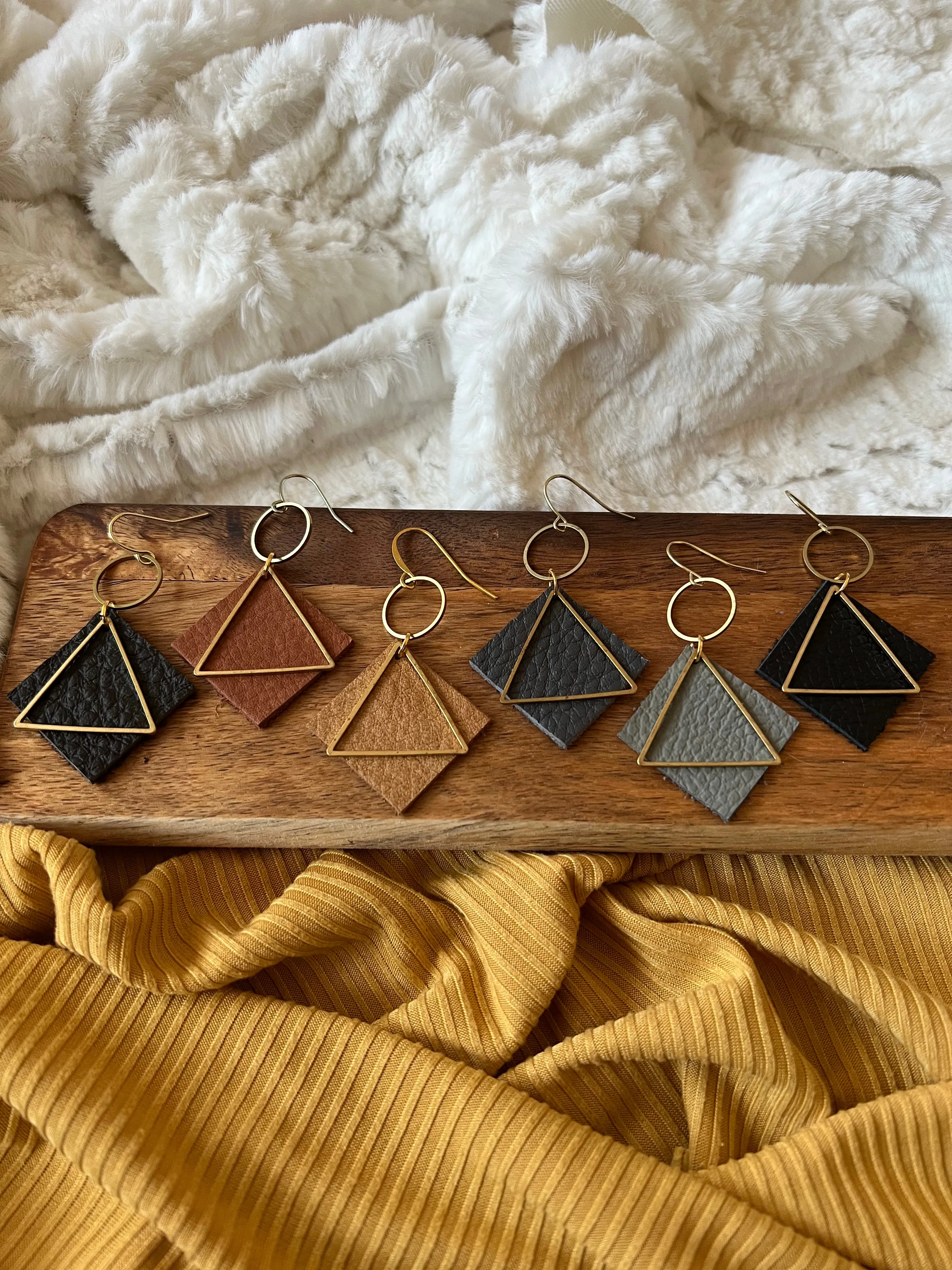 Noon Leather Earrings