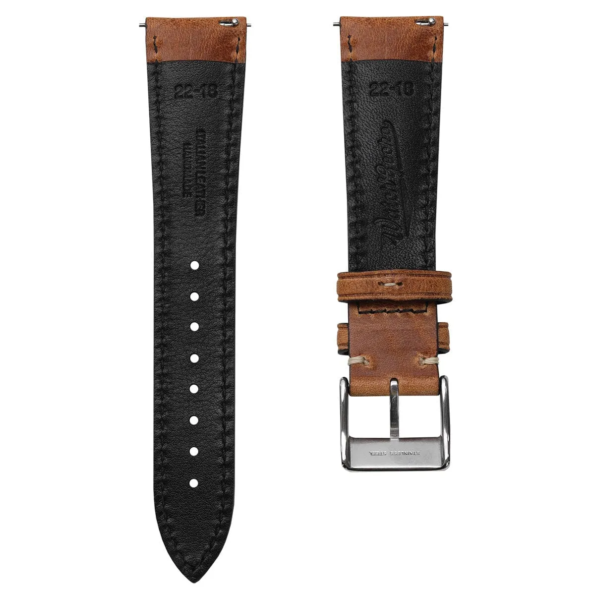 Original Vintage Highley Genuine Leather Watch Strap - Light Brown