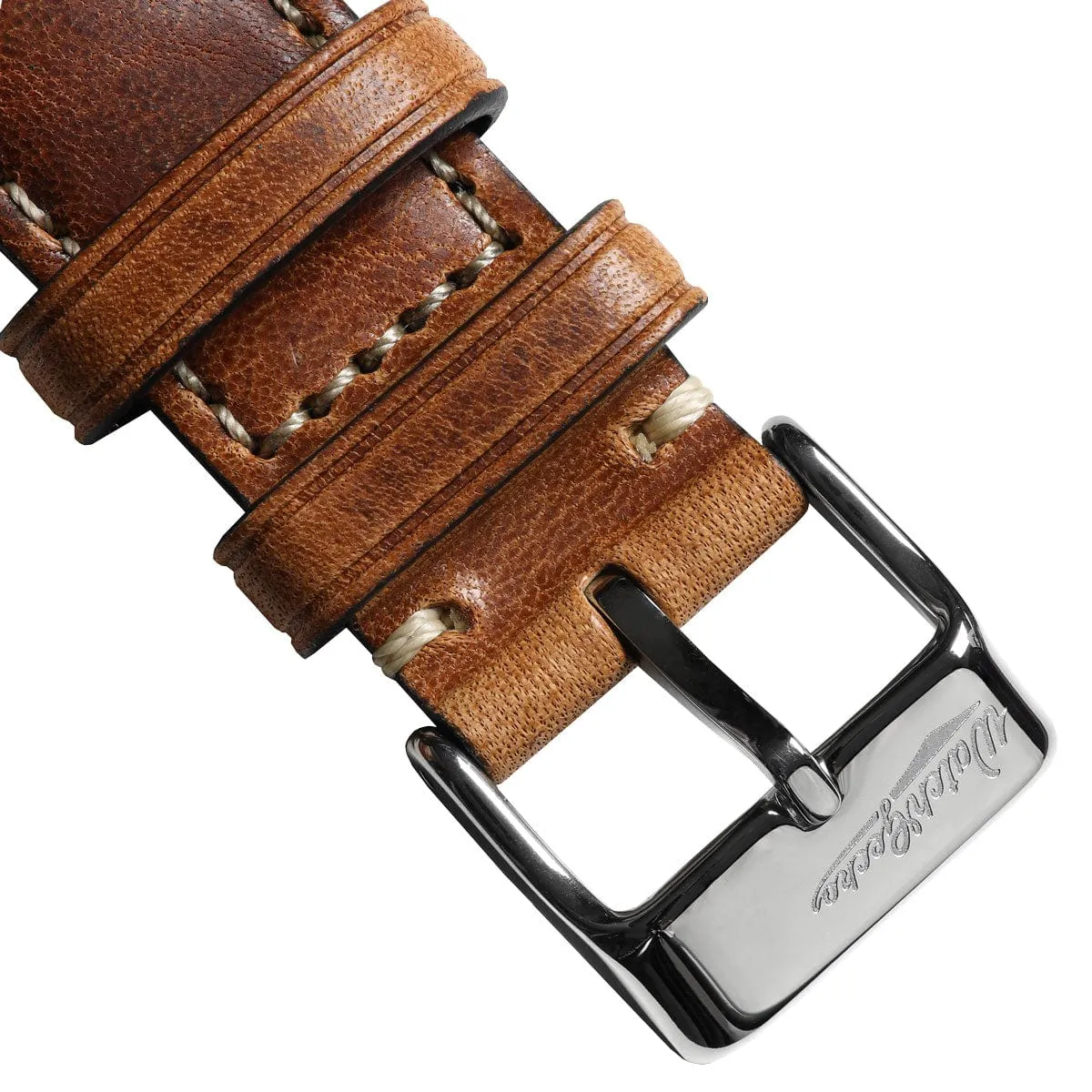 Original Vintage Highley Genuine Leather Watch Strap - Light Brown