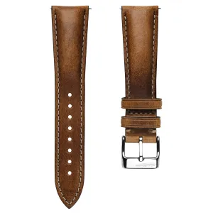 Original Vintage Highley Genuine Leather Watch Strap - Light Brown