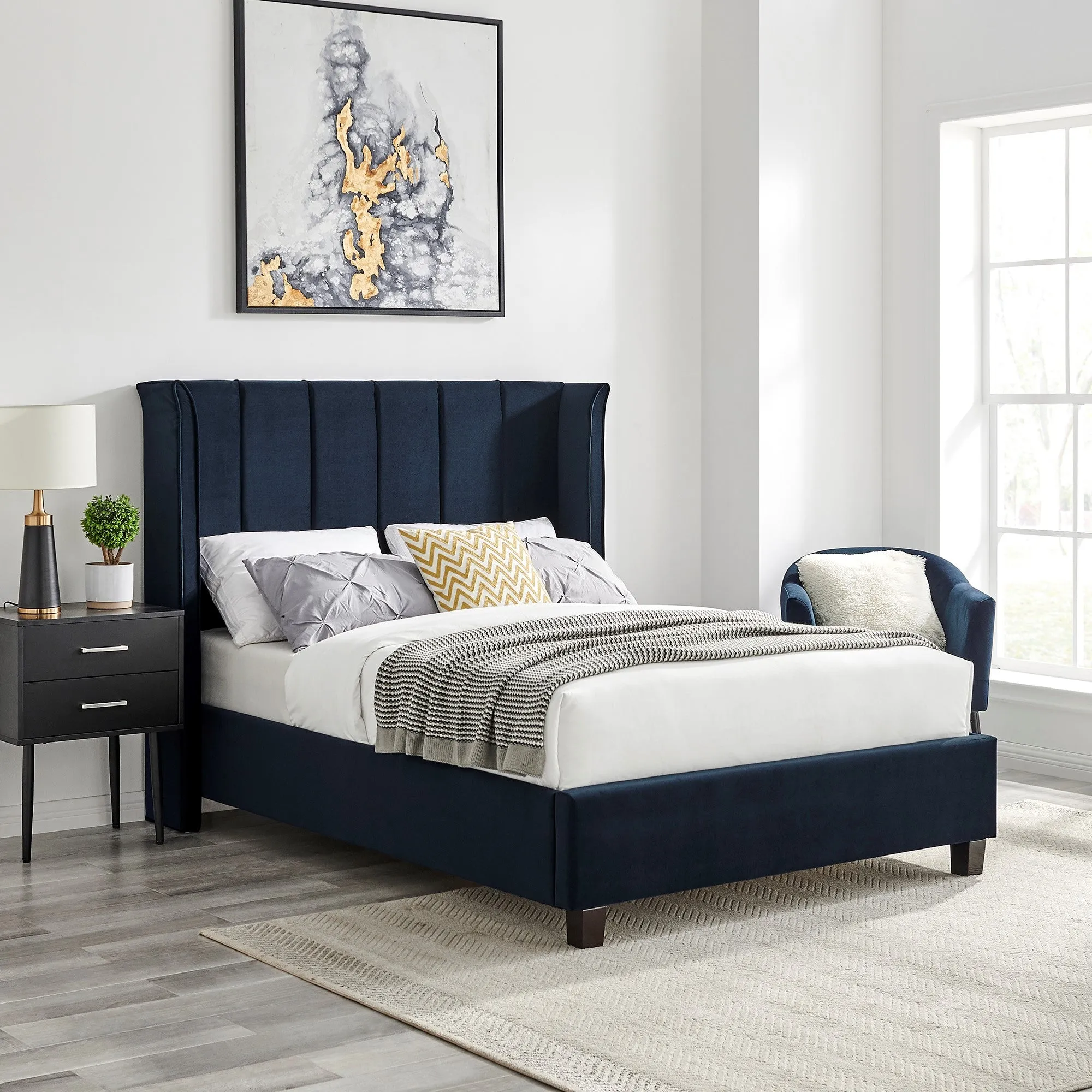 Polaris Navy Blue Bed