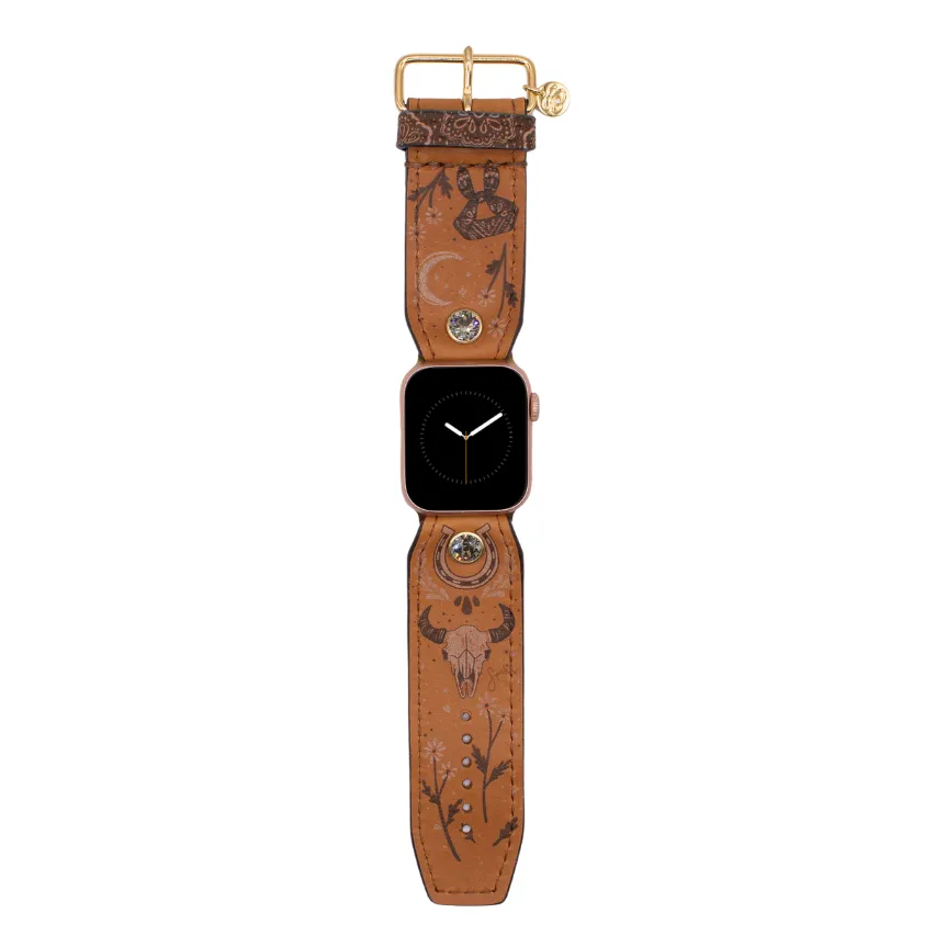 Ready to Ship - "Rustic Boho" on Tan Veg Watchband