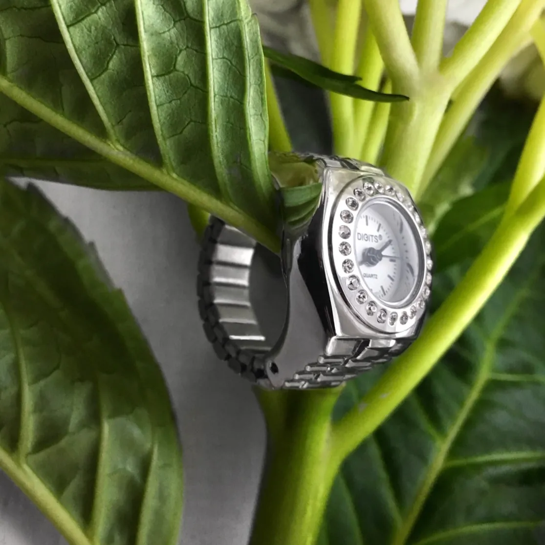 Stellar Pave Halo Ring Watch in Silver