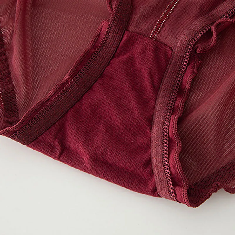 TEEK - Deep Red Cotton Dainty Panties