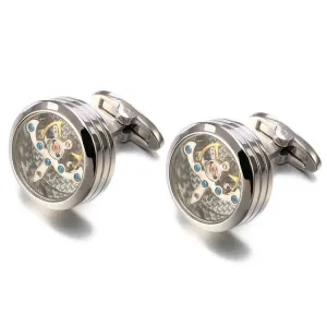 Tourbillon Movement Round Cufflinks